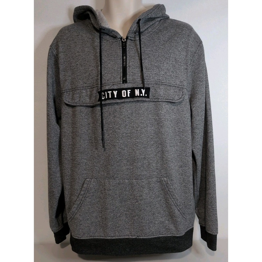NY Brooklyn Clothing Co Men's Sweater Hoodie City Of New York Size XL Gray